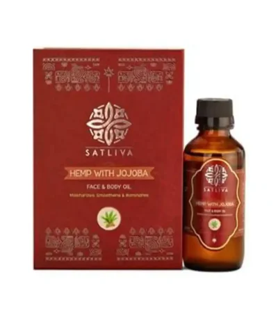 HEMP WITH JOJOBA BODY OIL - MOISTURIZES, HYDRATES SKIN & PREVENTS CLOGGED PORES on satliva.com