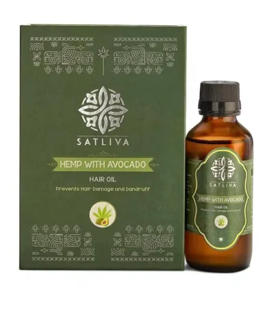 HEMP WITH AVOCADO HAIR OIL - CONTROLS HAIR FALL, HELPS IN HAIR THICKENING & TREATS DANDRUFF on satliva.com