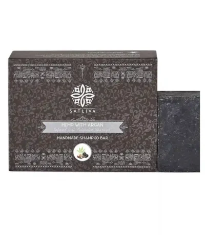 HEMP WITH ARGAN AND ACTIVATED CHARCOAL SHAMPOO BAR on satliva.com