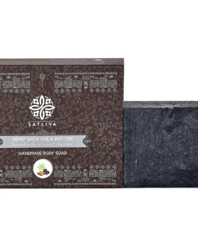 HEMP WITH SHEA BUTTER AND ACTIVATED CHARCOAL BODY SOAP BAR - REDUCES ACNE, BLACKHEADS & REMOVES DEAD CELLS on satliva.com