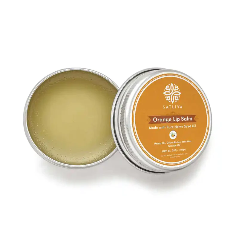 ORANGE LIP BALM - HYDRATES, SOOTHES & PROTECTS CHAPPED LIPS on satliva.com